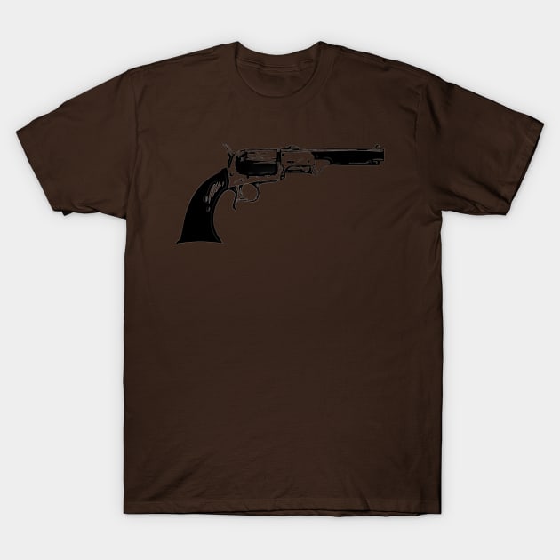 Western Era - Long Barrel Revolver T-Shirt by The Black Panther